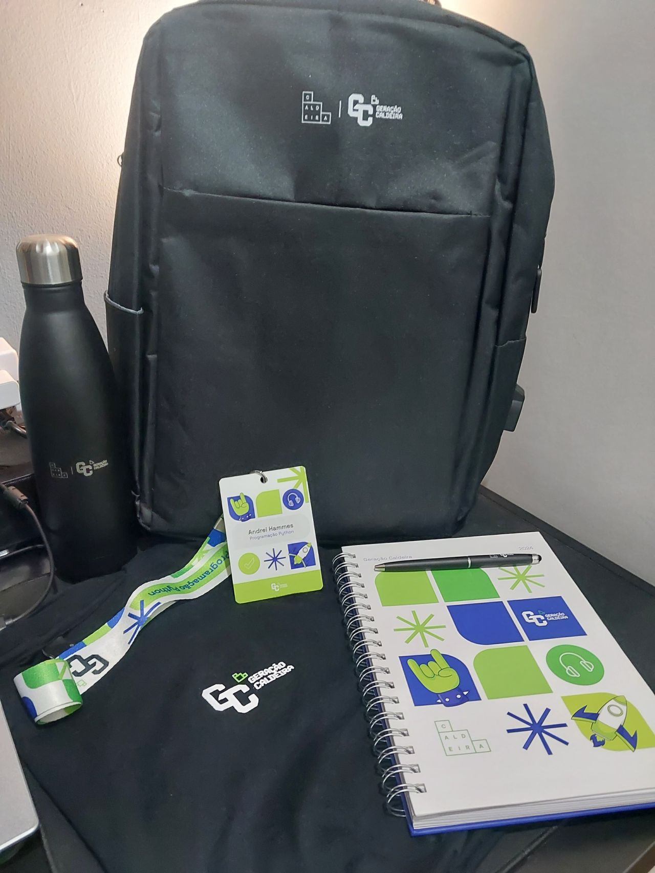Kit de boas-vindas do Geração Caldeira
